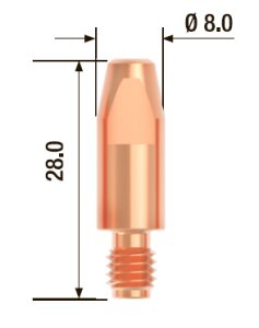 FUBAG Контактный наконечник M6х28 мм ECU D=1.0 мм (10 шт.) в Санкт-Петербурге фото