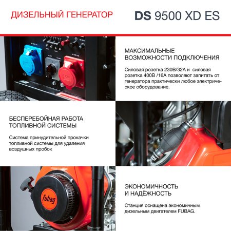 FUBAG Дизельный генератор (одно- и трехфазный) с электростартером DS 9500 XD ES в Санкт-Петербурге фото