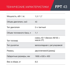 FUBAG Бензиновый триммер FPT 43 в Санкт-Петербурге фото