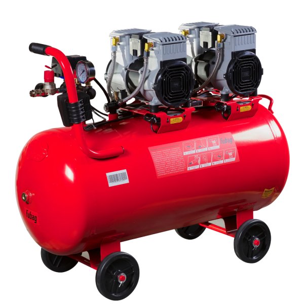 Компрессор воздушный безмасляный малошумный FUBAG OLS 500/100 CM2х2 + Набор пневмоинструмента (5 предметов) в ПОДАРОК в Санкт-Петербурге фото