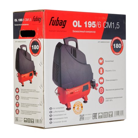 Компрессор воздушный безмасляный FUBAG OL 195/6 CM1.5 в Санкт-Петербурге фото