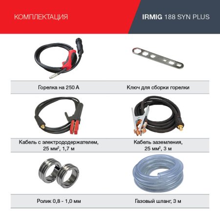 FUBAG Сварочный полуавтомат IRMIG 188 SYN PLUS c горелкой FB 250 3 м в Санкт-Петербурге фото