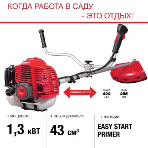 FUBAG Бензиновый триммер FPT 43 + Триммерная леска  сечение витой квадрат L 130 м * 2.4 мм в ПОДАРОК в Санкт-Петербурге фото